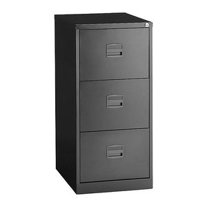 BISLEY Home PFA 3 Hängeregistraturschrank schwarz 3 Schubladen 41,3 x 40,0 x 101,5 cm, 1 St.
