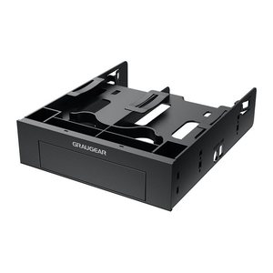 GRAUGEAR Einbaurahmen für 2x 2,5" & 3,5" HDD/SSD in 5,25"