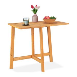 relaxdays Gartentisch natur rechteckig 80,0 x 50,0 x 73,0 cm