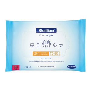 HARTMANN Desinfektionstücher Sterillium® 2in1 TO GO 1-lagig weiß, 15 St.