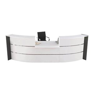 Kerkmann Empfangstheke BARI gebogen, weiß, anthrazit 357,5 x 122,5 x 112,0 cm