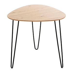 HAKU Möbel Beistelltisch dreieckig MDF-Platte eiche 48,0 x 48,0 x 48,0 cm, 1 St.