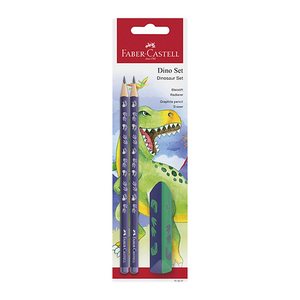 FABER-CASTELL Dino Bleistift-Set HB blau, 1 Set