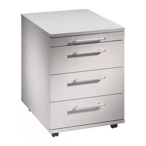 HAMMERBACHER Basic 1606 Rollcontainer lichtgrau 4 Auszüge 42,8 x 58,0 x 59,0 cm