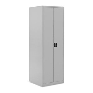 Kompakter Stahlschrank – 600 x 600 (4,5 OH) – Korpus in Lichtgrau (Türen Lichtgrau)