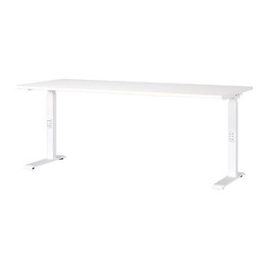 GERMANIA DOWNEY höhenverstellbarer Schreibtisch weiß rechteckig, C-Fuß-Gestell weiß 180,0 x 80,0 cm