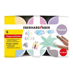 EBERHARD FABER EFA Color Pastell Fingerfarben farbsortiert 6x 40,0 ml, 6 St.