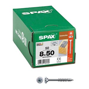 SPAX® Holzbauschrauben T40 Tellerkopf WIROX 0251010800505 8 mm x 50 mm, 50 St.