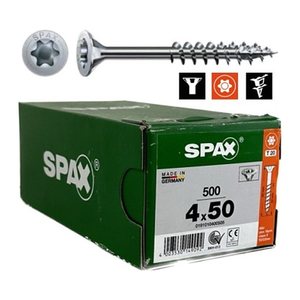 SPAX® Universalschrauben T20 Senkkopf WIROX 0191010400505 4 mm x 50 mm, 500 St.