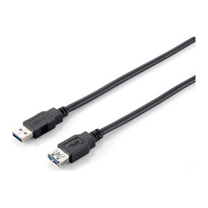 Equip Kabel USB-A3.0->A Erweiterung St/Bu 2.00m schwarz Polybeutel