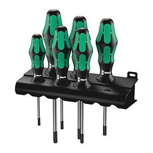 Wera 367/6 TORX BO Kraftform Schraubendrehersatz + Rack