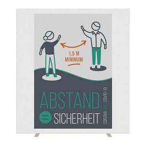 PAPERFLOW Trennwand easyScreen, Abstand-Sicherheit weiß 160,0 x 174,0 cm, 1 St.