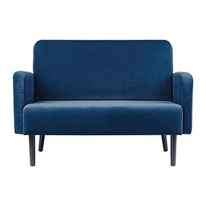 meet powered by PAPERFLOW 2-Sitzer Sofa LISBOA blau schwarz Stoff 124,0 x 81,5 x 83,0 cm, 1 St.