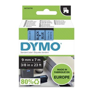 DYMO Schriftband D1 40916 S0720710, 9 mm, schwarz auf blau, 1 St.