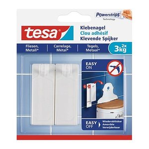 tesa Powerstrips Klebenägel für max. 3,0 kg, 2,4 x 6,4 cm, 2 St.