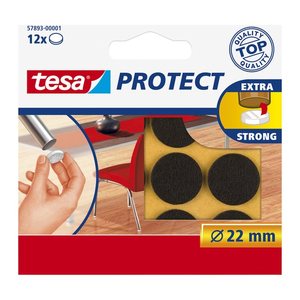 tesa Protect® Filzgleiter Kunststoff Ø 2,2 cm, 12 St.