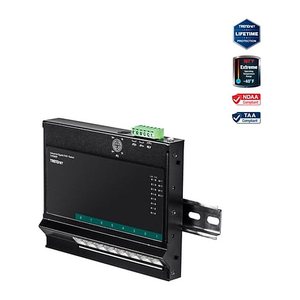 TRENDnet Industrial Switch 8-Port Gbit PoE+ WallM. FrontAcc
