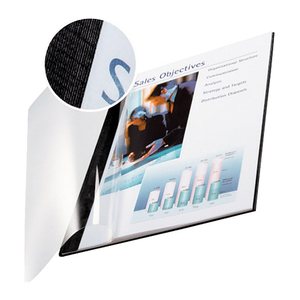 LEITZ Buchbindemappen schwarz Softcover für 36 - 70 Blatt DIN A4, 10 St.
