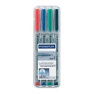 STAEDTLER Lumocolor Folienstifte-Set farbsortiert non-permanent, 4 St.