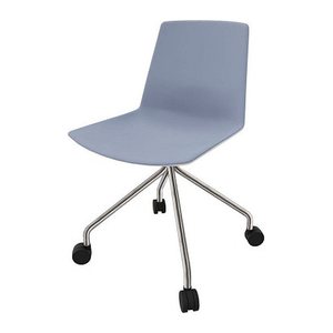 Quadrifoglio Besucherstuhl Clue blau, weiß Stoff, 1 St.