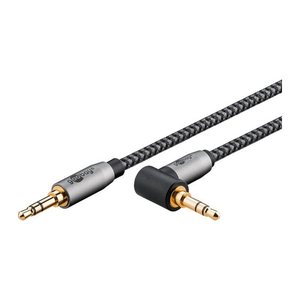 goobay 3,5 mm Klinke Klinkenkabel 3,0 m silber, schwarz, 1 St.