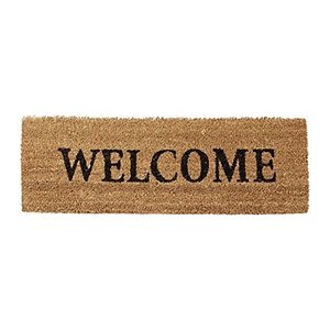 relaxdays Kokosmatte Welcome braun 25,0 x 75,0 cm