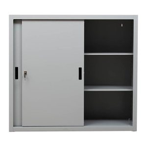 Gürkan Schiebetürenschrank, 100277 lichtgrau 2 Fachböden 120,0 x 45,0 x 109,0 cm