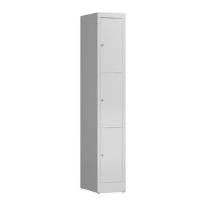 ClassiX Schließfachschrank signalweiß X-520317, 3 Schließfächer 31,0 x 50,0 x 180,0 cm