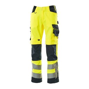 MASCOT® unisex Warnschutzhose Kendal  gelb, schwarzblau Größe 94