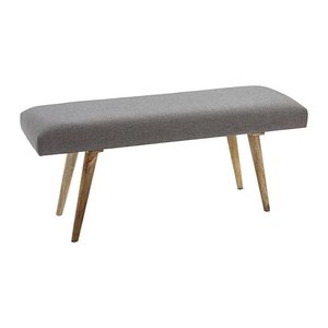 WOHNLING Sitzbank WL5.330 grau Stoff 117,0 cm