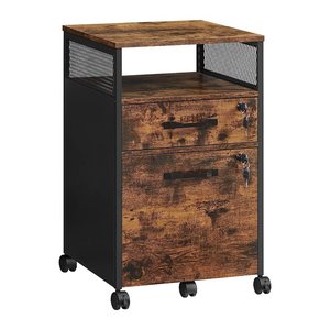 VASAGLE Rollcontainer braun, schwarz 2 Auszüge 42,0 x 44,0 x 69,0 cm