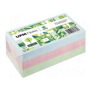 UPM Notes Pastellmix Haftnotizen doppelte Haftung farbsortiert, 6 Blöcke