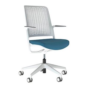 Nowy Styl Bürostuhl WITHME Stoff blau, Gestell grau