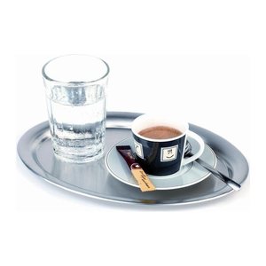 APS Tablett KAFFEEHAUS silber oval 20,0 x 14,5 cm, 1 St.