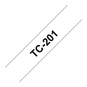 brother Schriftband TC-201 TC201, 12 mm, schwarz auf weiß, 1 St.