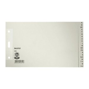 LEITZ Ordnerregister 1206 DIN A5 Halbformat A-Z grau 20-teilig, 1 Satz