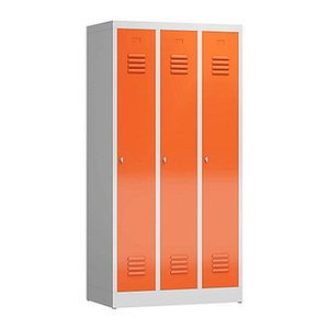 ClassiX Spind feuerrot, lichtgrau X-510134, 3 Schließfächer 87,0 x 50,0 x 180,0 cm