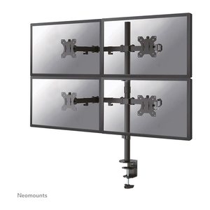 Neomounts Monitor-Halterung FPMA-D550D4BLACK schwarz für 4 Monitore, Tischklemme, Tischbohrung