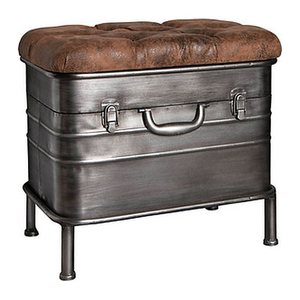 HAKU Möbel Sitzbank 13811 anthrazit, braun Metall 51,0 cm