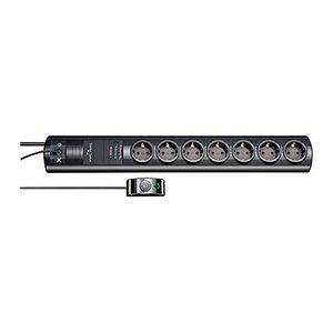 brennenstuhl Primera-Tec Comfort Switch Plus 7-fach Steckdosenleiste mit Fußschalter 2,0 m schwarz