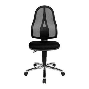 Topstar Bürostuhl Point 60 Netz, 8169NETG200 Stoff schwarz, Gestell chrom