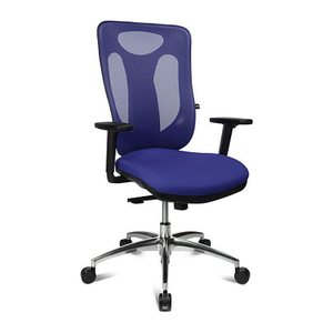 Topstar Bürostuhl Sitness Net Pro 100, NN39T T38 Stoff blau, Gestell alu