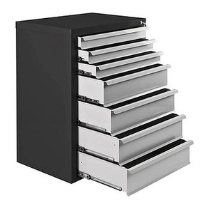 ADB MAMMUT Schubladenschrank lichtgrau, anthrazit 7 Schubladen 70,0 x 43,5 x 90,0 cm, 1 St.