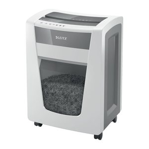 LEITZ IQ Office Pro Aktenvernichter mit Partikelschnitt P-4, 4 x 40 mm, bis 20 Blatt, weiß