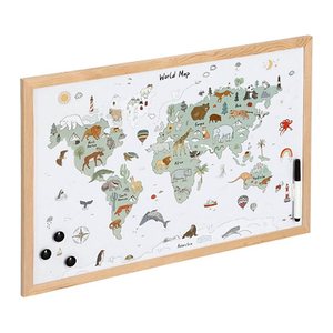 Zeller Whiteboard Weltkarte 60,0 x 40,0 cm natur, bunt Stahl