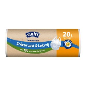 swirl® Müllbeutel Reißfest & Dicht 2282 20,0 l weiß, 20 St.