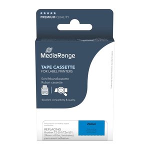 MediaRange Schriftbandka. Brother TZ-551/TZe-551 24mm 8m sw