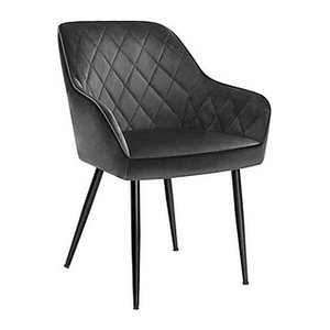 SONGMICS Sessel dunkelgrau schwarz Stoff 62,5 x 60,0 x 85,0 cm, 1 St.