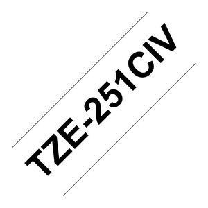 Schriftbandkassette Brother TZe-251CIV 24mm weiß/schwarz
