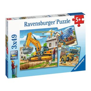Ravensburger Große Baufahrzeuge Puzzle, 3 x 49 Teile